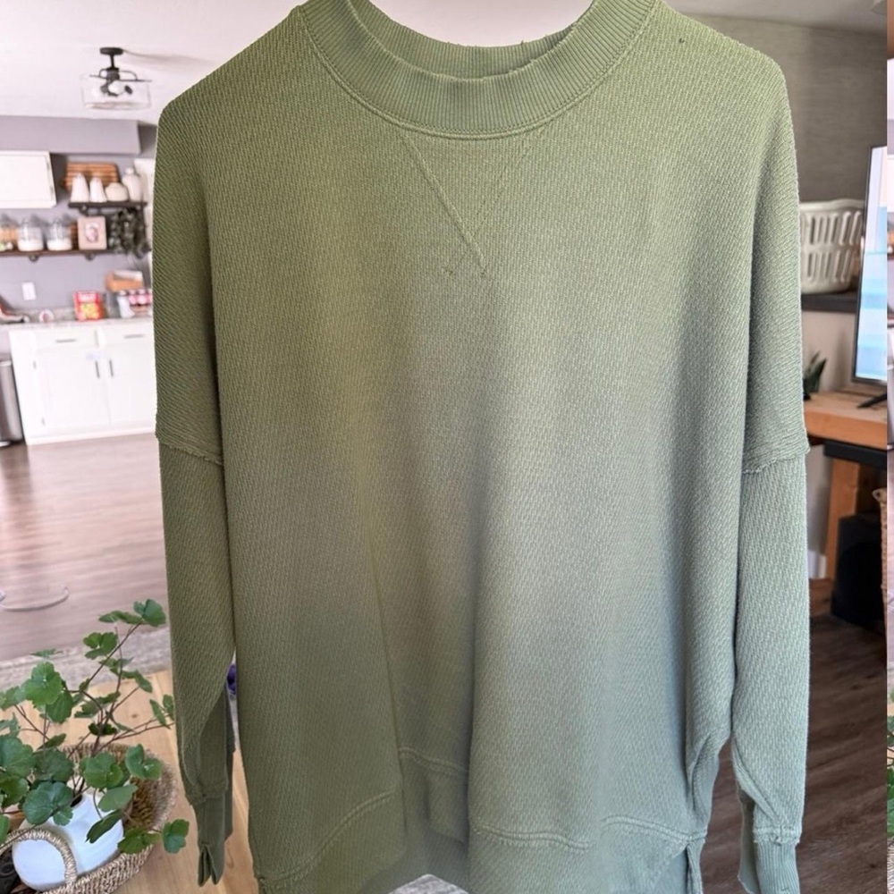 Aerie The Happiest Textured Oversized Crewneck